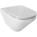 Wc suspendu sans bride jacob delafon modern life + abattant extra - plat