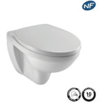 Wc suspendu sans bride jacob delafon patio + abattant