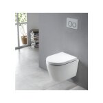 Wc suspendu sans rebord b - 8030r blanc - avec nano - rev�tement - couvercle soft - close inclus super ...