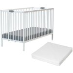 Webaby - lit b�b� pliant en bois avec matelas 60 x 120 cm flex