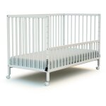 Lit b�b� cododo en h�tre massif 60 x 120 cm ? 4 roulettes multidirectionnelles ? 5 positions de sommier ...