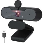 Webcam 1080p avec microphone, webcam pour pc avec cache camera ordinateur, webcam full hd camera usb ...