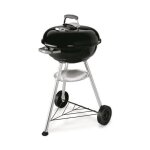 Weber - barbecue  charbon compact kettle 47cm - acier chrom - noir