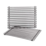 Lot de 2 grilles de rechange weber 38, 1x29x2 cm grilles inox pour barbecues weber spirit 210 et genesis ...