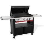 Weber - plancha  gaz premium slate gpd 76cm sur chariot