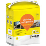Weber saint gobain - mortier réfractaire pour le montage et l'assemblage de briques réfractaires, 5kg, ... Weber saint gobain - mortier réfractaire pour le montage et l'assemblage de briques réfractaires, 5kg, ...