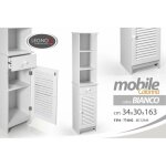 Webmarketpoint - colonne de salle de bain blanche de style v�nitien avec porte 34 x 30 x 163 cm