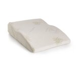 Webmarketpoint - lve - jambes : oreiller en mousse  mmoire de forme blanche