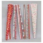 Papier cadeau de nol 100x500cm rouleau 12mm ass. in prsentoir de dcoration de nol