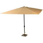 Parasol d�port� inclinable pare - soleil de jardin sable 3x3 m h 2, 65 m en aluminium mod. michigan