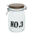 Webmarketpoint - pot en verre avec couvercle transparent - 1000 cc