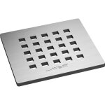 Wedi ? grille d?�coulement carr�e 5. 1 pour receveur de douche � carreler ? inox bross� ? dimensions ...