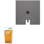 Wedi - receveur  carreler 100 x 100 cm fundo plano, bonde intgre + colle 320