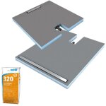 Wedi - receveur  carreler 120 x 80 cm fundo plano linea coulement linaire & bonde intgre + colle ...