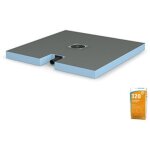 Wedi - receveur  carreler 120 x 120 fundo plano carr + bonde intgre + 320