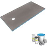 Wedi - receveur de douche  carreler 120 x 90 fundo primo rectangle coulement excentr + kit d'tancheit ...