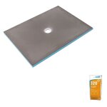 Wedi - receveur de douche  carreler 150 x 90 fundo primo rectangle coulement centr + colle 320