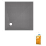 Wedi - receveur de douche � carreler 150 x 150 fundo primo carr� �coulement excentr� + colle 320