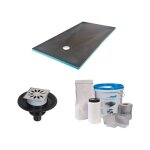 Wedi - receveur de douche  carreler 180 x 90 - kit complet  carreler avec bonde verticale et kit d'tanchit ...
