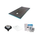 Wedi - receveur de douche � carreler 180 x 90 - kit complet � carreler avec bonde verticale + kit d'�tanch�it� ...