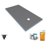 Wedi - receveur de douche à carreler 200 x 100 fundo primo écoulement excentré + bonde verticale + kit ... Wedi - receveur de douche à carreler 200 x 100 fundo primo écoulement excentré + bonde verticale + kit ...