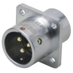 Embase � bride circulaire m�le, droit � 12 4 p�les 200 v / ac 5 a ip67 push - pull weipu sf1213 / p4