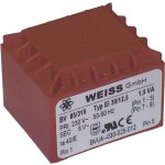 Weiss elektrotechnik 85 / 313 transformateur pour circuits imprim�s 1 x 230 v 1 x 15 v / ac 1. 50 va ...