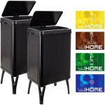 Well home mobiliario & decoración 2 poubelles intelligentes de 40 l c / u, hauteur : 71, 5 (x 35, 5 x ... Well home mobiliario & decoración 2 poubelles intelligentes de 40 l c / u, hauteur : 71, 5 (x 35, 5 x ...