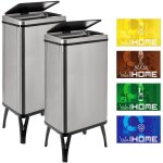 Wellhome - well home mobiliario & decoración 2 poubelles intelligentes de 50 l c / u, hauteur : 83, 5 ... Wellhome - well home mobiliario & decoración 2 poubelles intelligentes de 50 l c / u, hauteur : 83, 5 ...