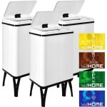 Wellhome - well home mobiliario & decoración 3 poubelles intelligentes de 40 l c / u, hauteur : 71, 5 ... Wellhome - well home mobiliario & decoración 3 poubelles intelligentes de 40 l c / u, hauteur : 71, 5 ...