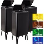 Wellhome - well home mobiliario & decoración 3 poubelles intelligentes de 50 l c / u, hauteur : 83, 5 ... Wellhome - well home mobiliario & decoración 3 poubelles intelligentes de 50 l c / u, hauteur : 83, 5 ...