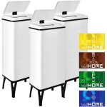 Wellhome - well home mobiliario & decoración 3 poubelles intelligentes de 60 l c / u, hauteur : 95, 5 ... Wellhome - well home mobiliario & decoración 3 poubelles intelligentes de 60 l c / u, hauteur : 95, 5 ...