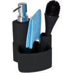 Distributeur de savon wenko noir pour cuisine céramique avec porte - brosse vaisselle et support éponge ... Distributeur de savon wenko noir pour cuisine céramique avec porte - brosse vaisselle et support éponge ...