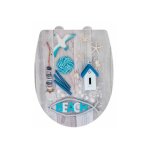 Abattant wc wenko thermoplast multicolore design, silencieux, haut de gamme, facile � nettoyer, d�montable ...