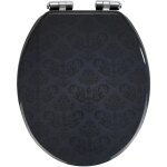 Wenko - abattant wc bellevue avec frein de chute, motif 3d, fixation inox, installation facile, tampon ...