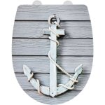 Wenko - abattant wc rope avec frein de chute, clipsable avec fixation inox, assise jusqu'� 350kg, duro ...