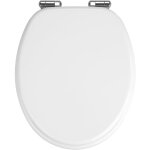 Fp - abattant wc urbino avec frein de chute wenko, lunette toilettes avec fixation inox, surface hyginique ...
