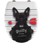 Wenko - abattant wc guilty dog duroplast multicolore 38 x 45 cm abattant wc design frein de chute antibact�rie ...