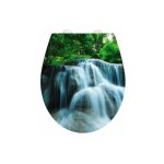 Wenko - abattant wc original waterfall, abattant wc avec frein de chute, clipsable, fixation inox, thermoplast ...