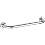 Barre d'appui wc basic, poign�e murale salle de bain, fixation murale, acier inoxydable, 46x6x9, 5 cm, ...