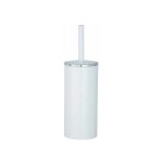 Brosse wc silicone inca, design ferm, brosse wc noire, plastique,  10, 5x34 cm, blanc - wenko