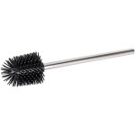 Brosse wc silicone de rechange, t�te brosse wc noire avec manche acier inox, silicone, � 8, 5x35 cm, ...