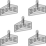 Cintres wenko lux noir 25 pices aluminium design minimaliste cintres plats noirs satins gain de place ...