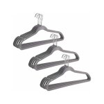 Cintres wenko gris 15er set en abs antidrapants fins pour chemises pantalons et vestes avec hosen - ...