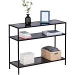 Console meuble style industriel wenko, petite console étroite, meuble entrée - bureau d'appoint, 3 plateaux ... Console meuble style industriel wenko, petite console étroite, meuble entrée - bureau d'appoint, 3 plateaux ...