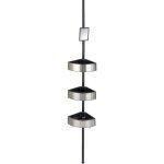 Etagre salle de bain tlescopique premium wenko, 3 paniers de douche profonds, sans perage, rglable ...