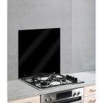 Cr�dence de cuisine 'noir' wenko fond de hotte, prot�ge les murs des �claboussures de cuisson, r�sistant ...
