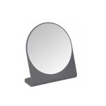 Miroir rond salle de bain marcon, petit miroir sur pied  poser, plastique, 17 cm, anthracite - wenko ...