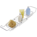 Pont de baignoire, tablette baignoire adaptable wenko extensible de 58  92cm support tablettes livres, ...