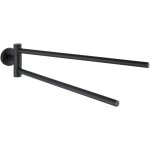 Wenko - porte serviettes mural uno bosio 2 bras mobiles, vis et chevilles incluses, acier inox verni ...